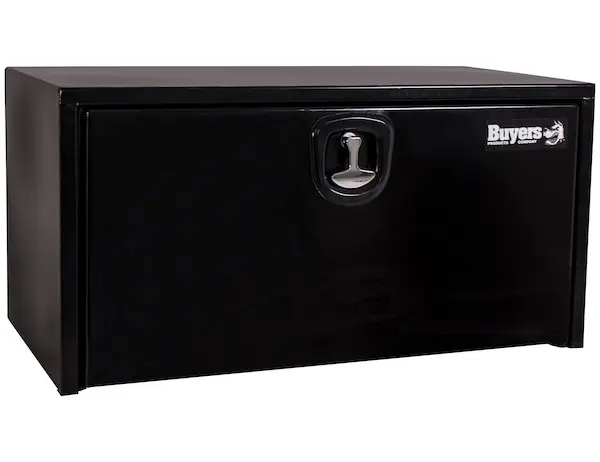 18X18X36 INCH BLACK STEEL UNDERBODY TRUCK BOX WITH 3-POINT LATCH